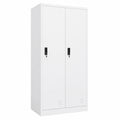 Armoire, avec rangement, en acier, coloris blanc, 80 x 50 x 180 cm, pour la chambre