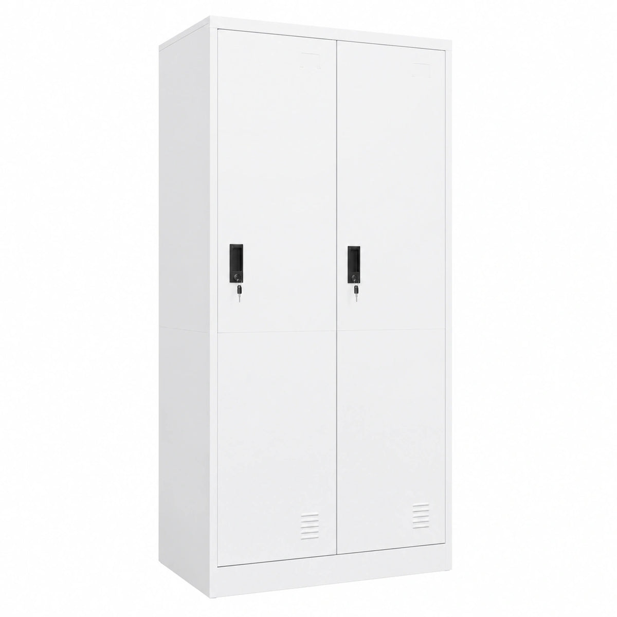 Armoire, avec rangement, en acier, coloris blanc, 80 x 50 x 180 cm, pour la chambre
