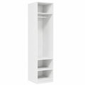Armoire, avec rangement, 50 x 50 x 200 cm, coloris blanc, pour la chambre