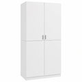 Armoire, avec rangement, 90 x 52 x 200 cm, coloris blanc, pour la chambre