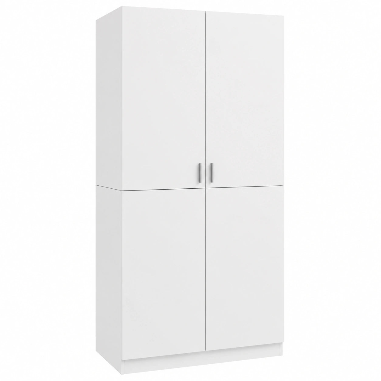 Armoire, avec rangement, 90 x 52 x 200 cm, coloris blanc, pour la chambre