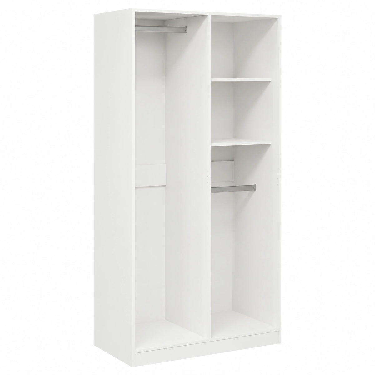 Armoire, avec rangement, coloris blanc, 100 x 50 x 200 cm, pour la chambre