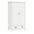 Armoire, avec rangement, avec tiroirs, avec portes, 89 x 50 x 170 cm, coloris blanc, pour la chambre