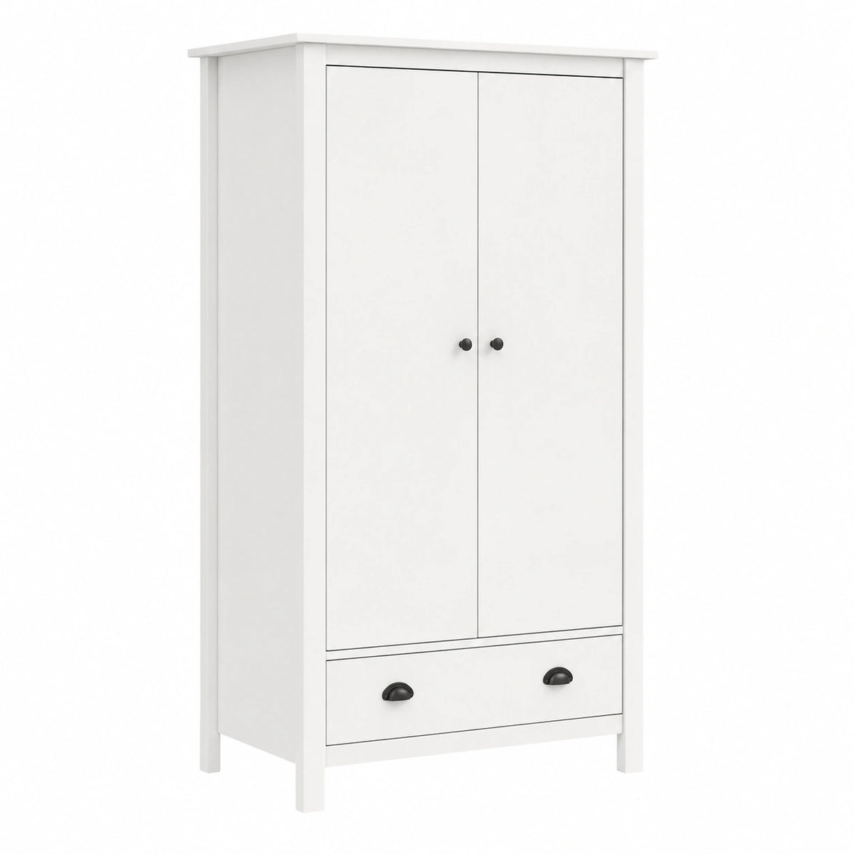 Armoire, avec rangement, avec tiroirs, avec portes, 89 x 50 x 170 cm, coloris blanc, pour la chambre