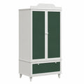 Armoire, avec rangement, avec tiroirs, 90 x 45 x 165 cm, coloris noir et blanc, pour la chambre