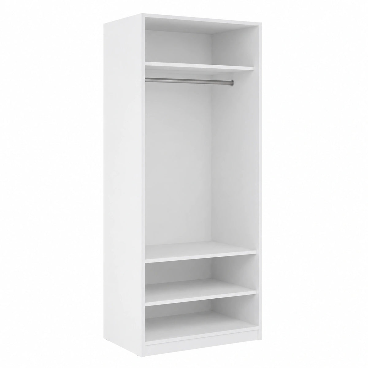 Armoire, avec rangement, coloris blanc, 80 x 50 x 200 cm, pour la chambre