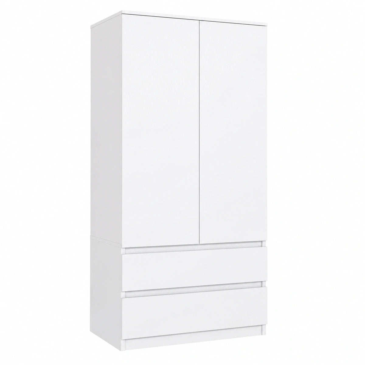 Armoire, avec rangement, avec tiroirs, 180 x 90 x 50 cm, coloris blanc, pour la chambre