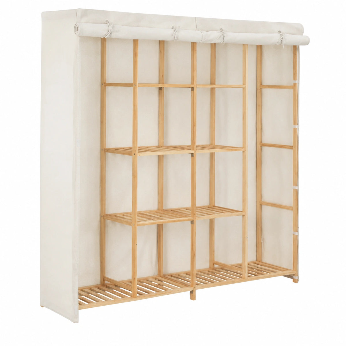 Armoire, avec rangement, coloris blanc, 173 x 40 x 170 cm, pour la chambre