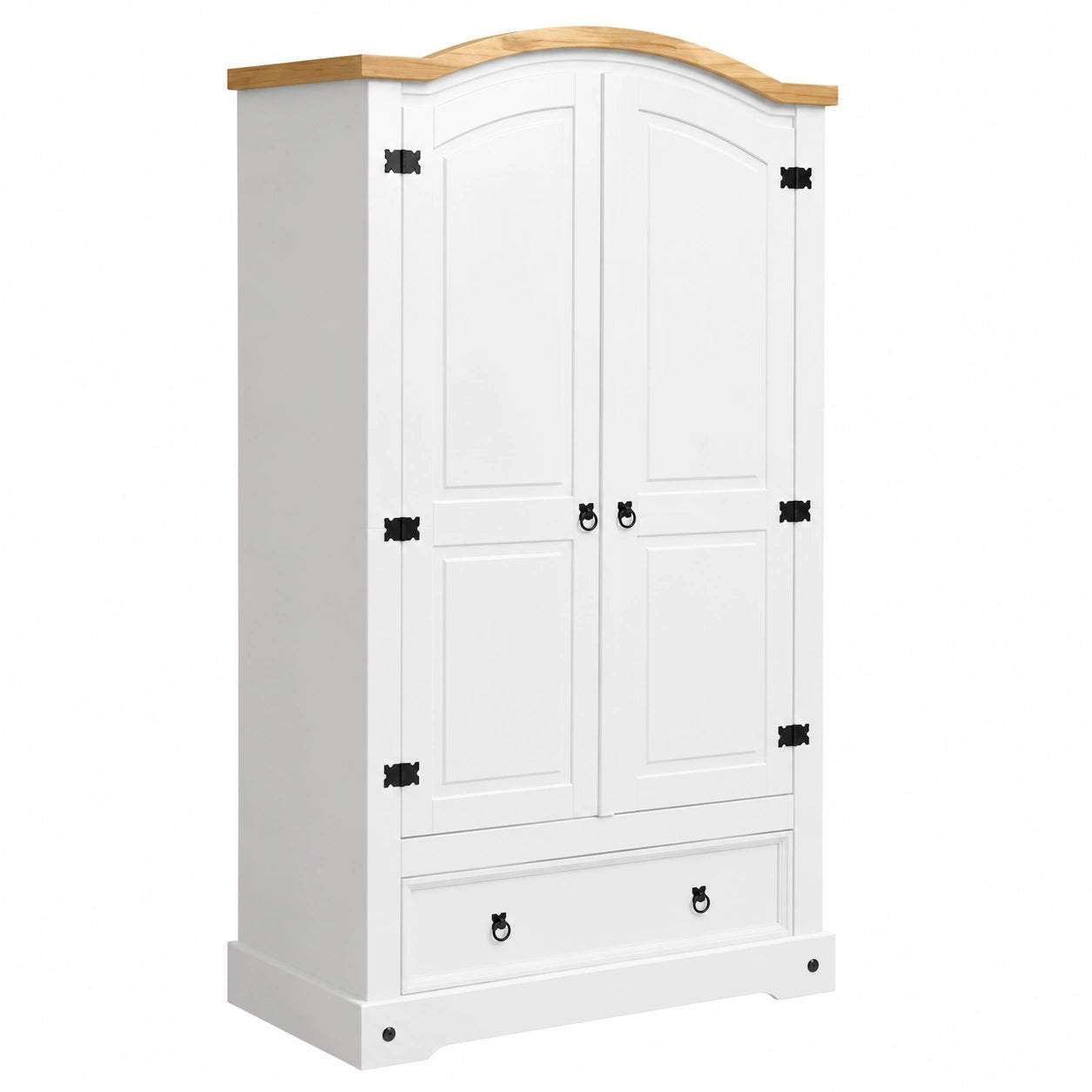 Armoire, modulable, avec rangement, avec tiroirs, coloris blanc, 101 x 52 x 170 cm, pour la chambre