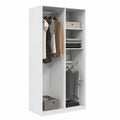 Armoire, avec rangement, coloris blanc, 100 x 50 x 200 cm, pour la chambre