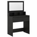 Armoire, avec tiroirs, coloris noir, 80 x 39,6 x 135 cm, pour la chambre