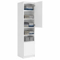 Armoire, avec rangement, avec portes, coloris blanc, 180,5 x 50 x 40 cm, pour la chambre