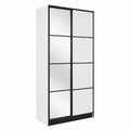 Armoire, avec rangement, coloris blanc, 104,8 x 205 x 39 cm, pour la chambre