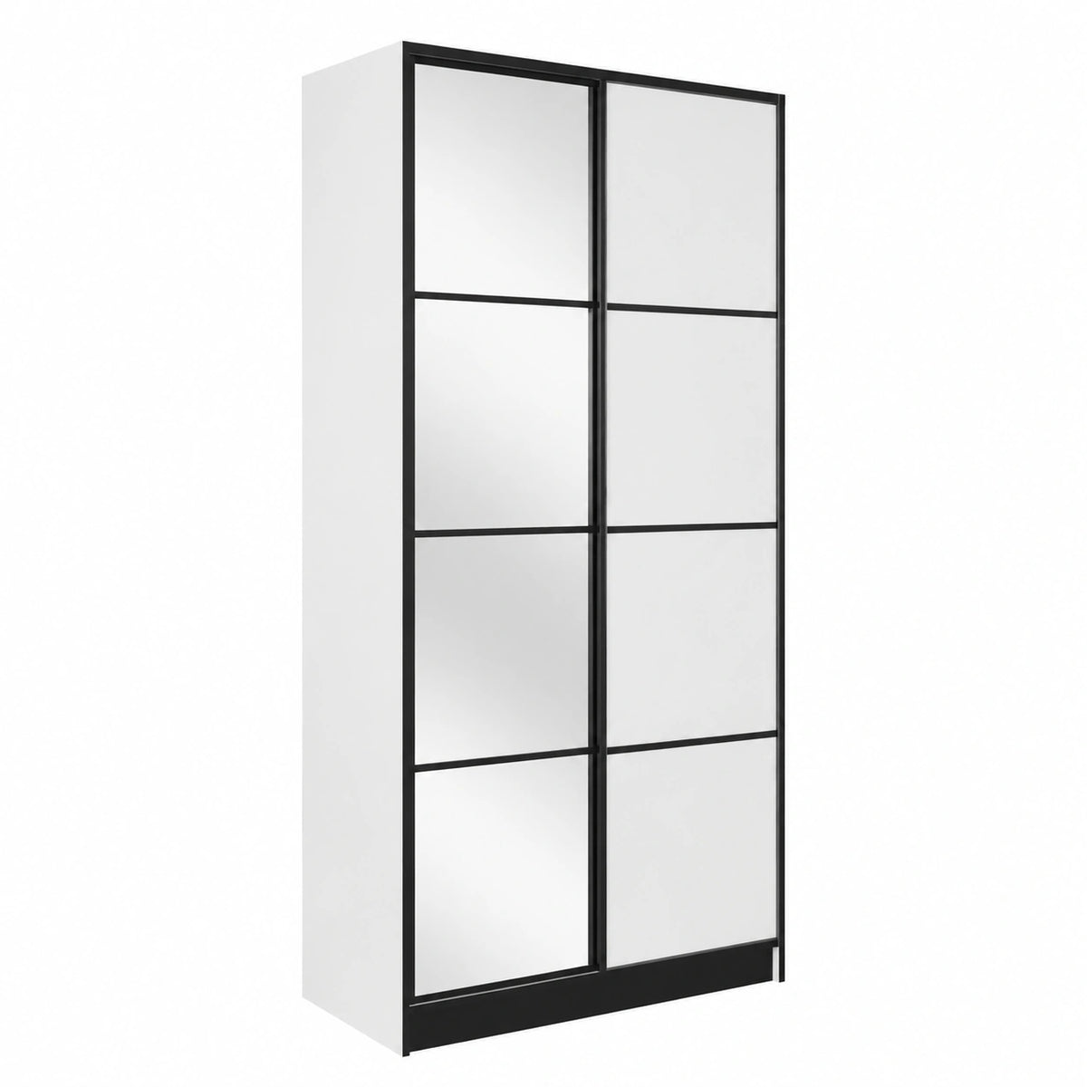Armoire, avec rangement, coloris blanc, 104,8 x 205 x 39 cm, pour la chambre
