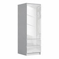 Armoire, avec rangement, avec tiroirs, avec portes, coloris blanc, pour la chambre